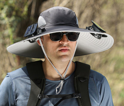 🏆 50K+ SOLD! – Almost Gone-⚡2025 New Ultralight Solar Fan Sun Hat – Lighter Than a Baseball!⚾