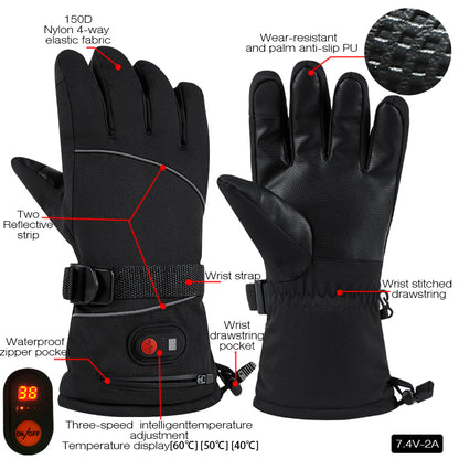 Heated Gloves With Battery Pack