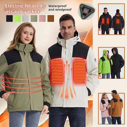 Color-Block Heated Jacket For Men & Women with Battery Pack
