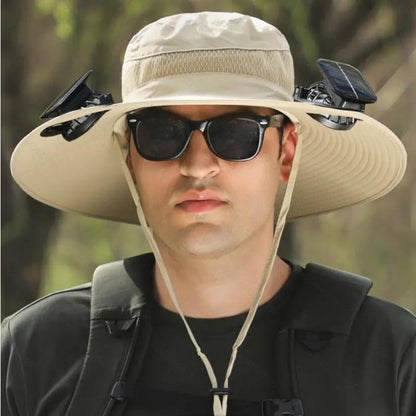 🏆 50K+ SOLD! – Almost Gone-⚡2025 New Ultralight Solar Fan Sun Hat – Lighter Than a Baseball!⚾