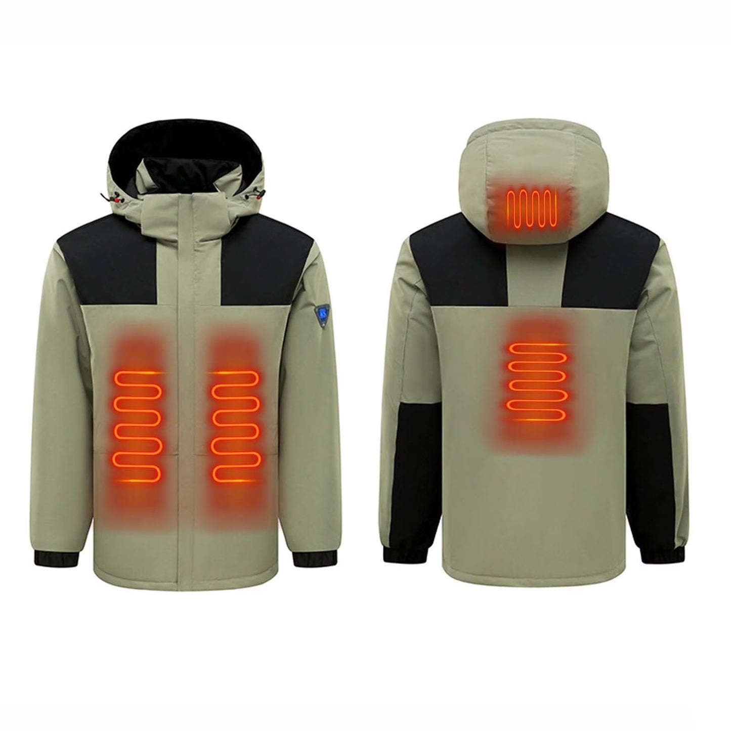 Color-Block Heated Jacket For Men & Women with Battery Pack