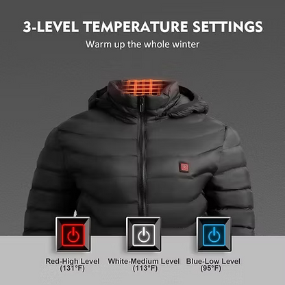 8 Zones Heated Puffer Jacket For Men & Women With Battery Pack