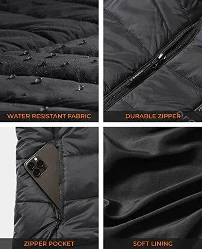 🔥 YEAR END SALE 56% OFF🔥 2025 Updated Version Two-touch 15Heat Zones LED Controller Heated Vest For Men & Women With Battery Pack