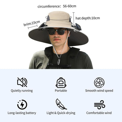 🏆 50K+ SOLD! – Almost Gone-⚡2025 New Ultralight Solar Fan Sun Hat – Lighter Than a Baseball!⚾